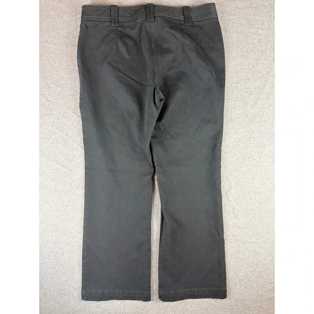 Talbots‎ Pants Women 8P Black Bootcut Mid Rise Chino Cotton Blend Casual Stretch